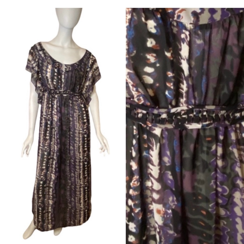 NWT Vintage 90s Purple Maxi Dress by LOOP 18 Size Juniors 13/15